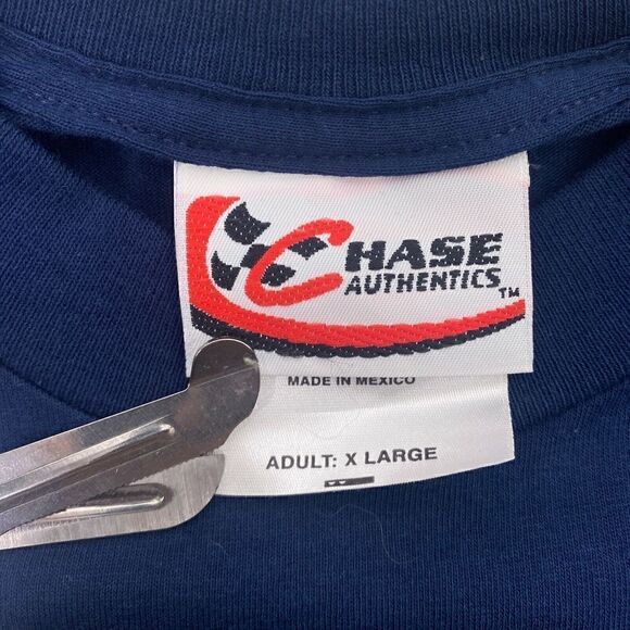 Rusty Wallace #2 Blue Thunder Turn On The Blue Chase Authentics XL Navy T-Shirt - Picture 5 of 8